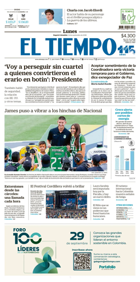 Cover of El Tiempo (Bogota)