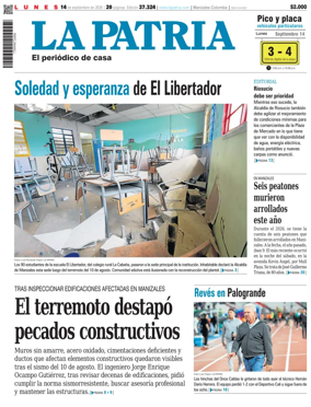 Cover of La Patria (Colombia)