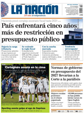 Cover of La Nacion (Costa Rica)