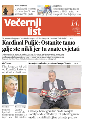 Cover of Vecernji list BiH