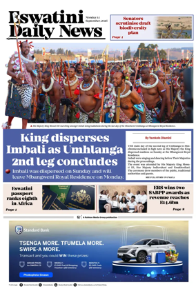 Cover of Eswatini Daily News