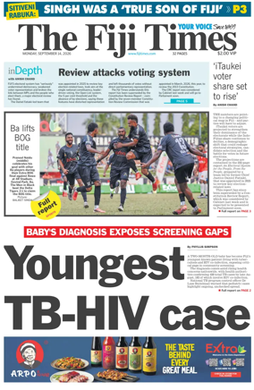 Cover of The Fiji Times