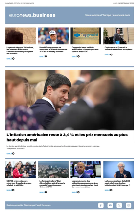 Cover of Euronews Business (French)