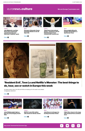 Cover of Euronews Culture and Sport Compiled Edition