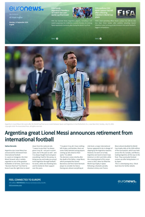 Cover of Euronews World Cup