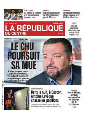 Cover of La Republique du Centre (Orleans - Loiret))