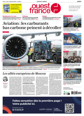 Cover of Ouest France (Auray)