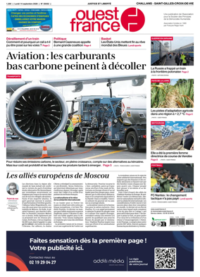 Cover of Ouest France (Challans / Saint-Gilles-Croix-de-Vie)