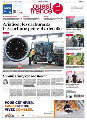 Cover of Ouest France (Cholet)