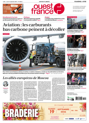 Cover of Ouest-France (Fougeres Vitre)