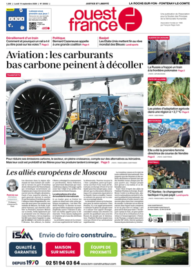 Cover of Ouest France (La Roche-sur-Yon - Fontenay-le-Comte)