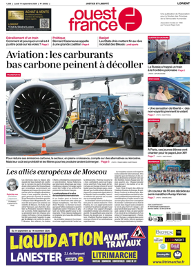 Cover of Ouest France (Lorient)