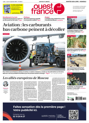 Cover of Ouest France (Nantes / Sud-Loire / Vignoble)