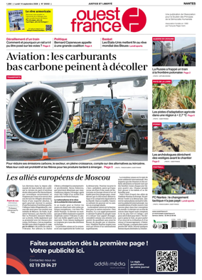Cover of Ouest France (Nantes)