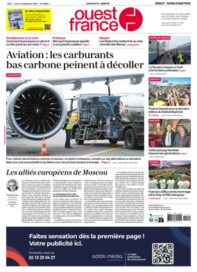 Cover of Ouest France (Nord-Finistere)