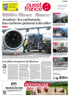 Cover of Ouest France (Ploermel)