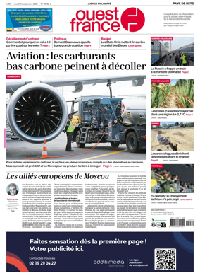 Cover of Ouest France (Pornic / Pays de Retz)