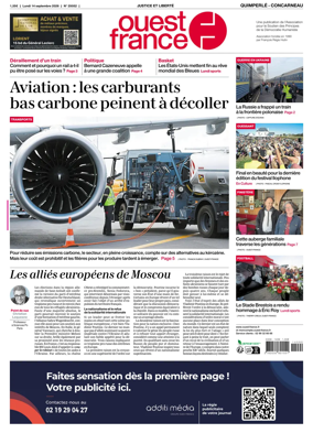 Cover of Ouest-France (Quimperle Concarneau)