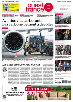 Cover of Ouest France (Redon / Pays de Vilaine)