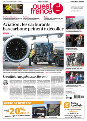 Cover of Ouest France (Saint-Malo)