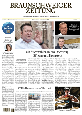Cover of Braunschweiger Zeitung (Helmstedter Nachrichten)
