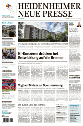 Cover of Heidenheimer Neue Presse
