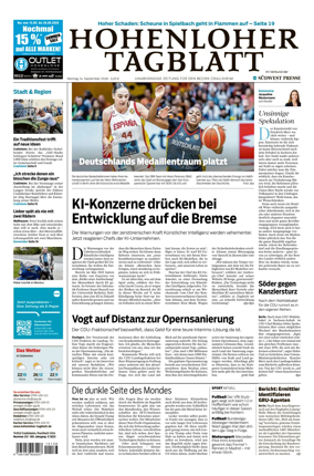Cover of Hohenloher Tagblatt