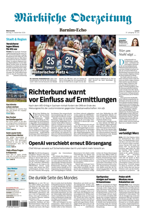Cover of Markische Oderzeitung Eberswalde