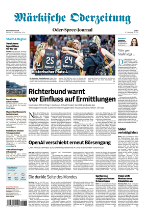 Cover of Markische Oderzeitung Eisenhuttenstadt