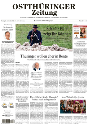 Cover of Ostthuringer Zeitung (Saale-Holzland-Kreis)