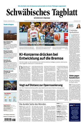Cover of Schwabisches Tagblatt - Tubinger Chronik
