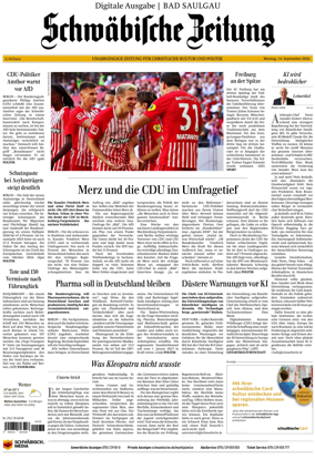 Cover of Schwabische Zeitung (Bad Saulgau)