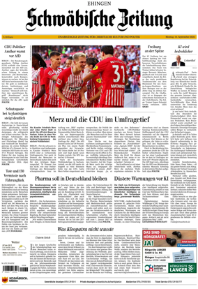 Cover of Schwabische Zeitung (Ehingen)