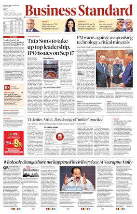 Cover of Business Standard