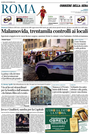 Cover of Corriere della Sera (Roma)