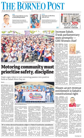 Cover of The Borneo Post (Sabah)