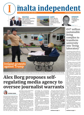 Cover of Malta Independent