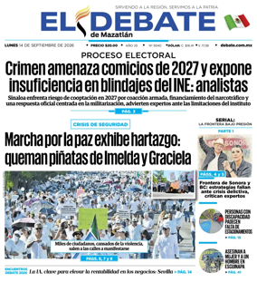 Cover of El Debate de Mazatlan