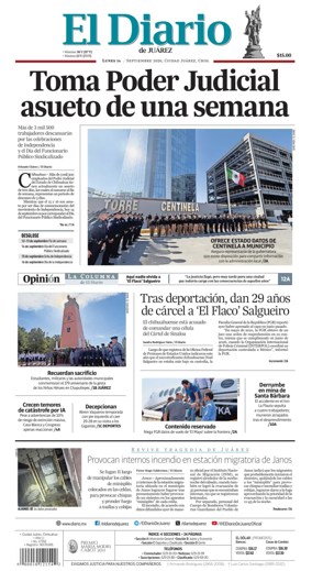 Cover of El Diario de Juarez