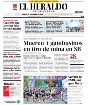 Cover of El Heraldo de Chihuahua
