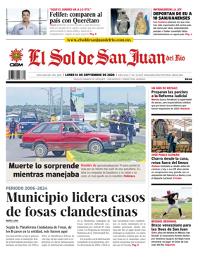 Cover of El Sol de San Juan del Rio