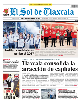 Cover of El Sol de Tlaxcala