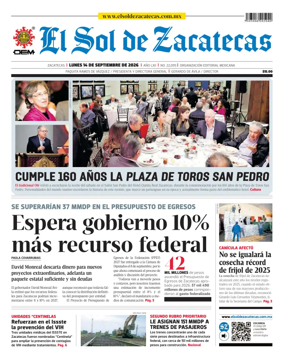 Cover of El Sol de Zacatecas