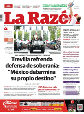 Cover of La Razon de Mexico
