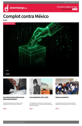 Cover of Sin Embargo Opinion