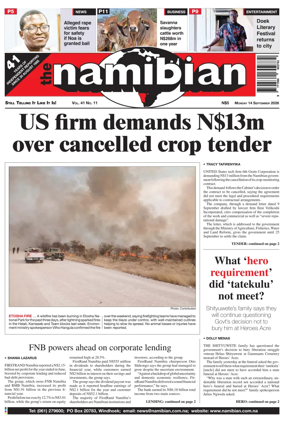 Cover of The Namibian