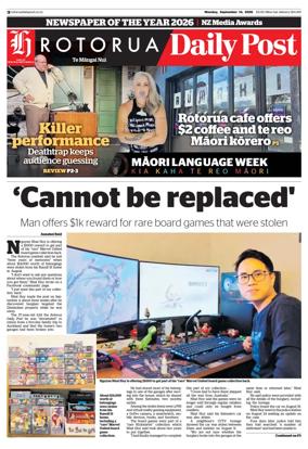 Cover of Rotorua Daily Post
