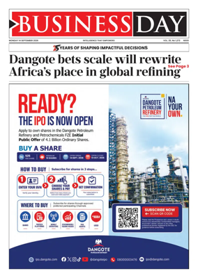 Cover of Business Day (Nigeria)