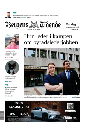 Cover of Bergens Tidende