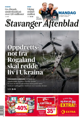 Cover of Stavanger Aftenblad